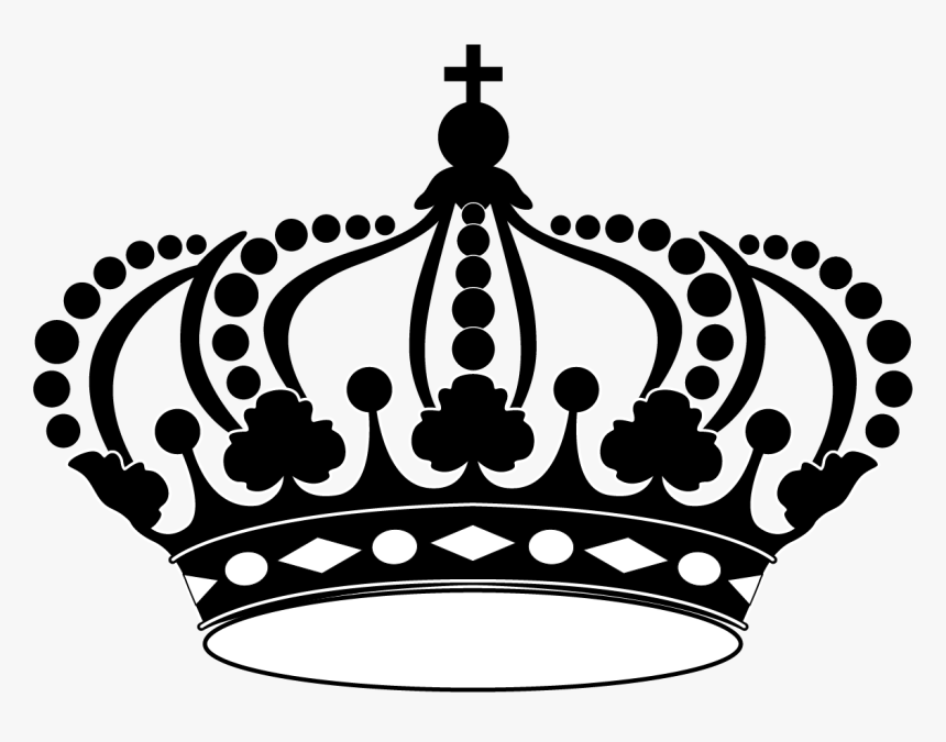 King Crown Png Black And White, Transparent Png, Free Download