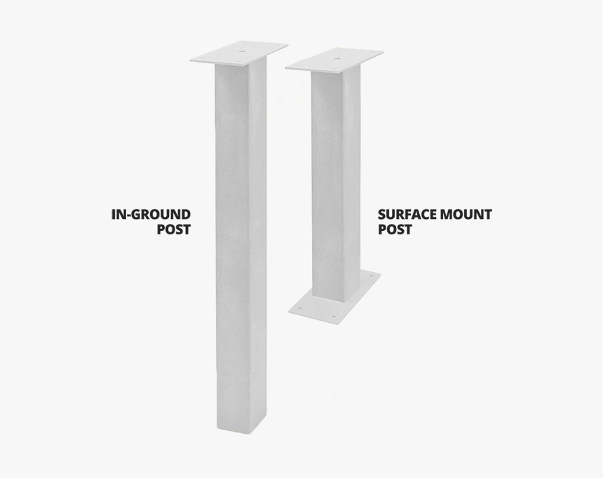 White In Ground Post And Surface Mount Post - Outdoor Table, HD Png Download, Free Download