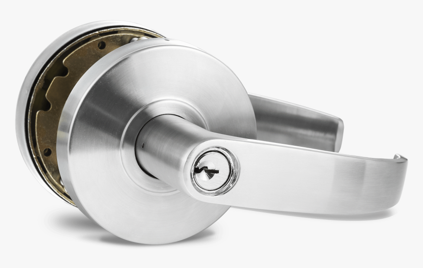 2 Vandal Resistant Entrance Lever Heavy Duty Door Lock - Circle, HD Png Download, Free Download