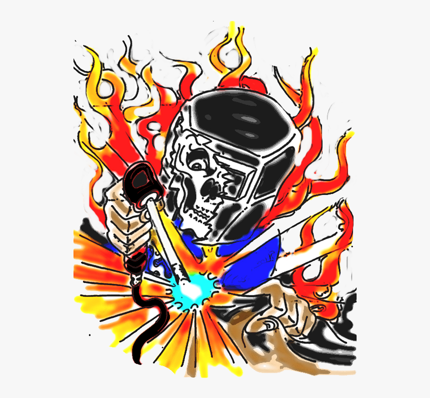 Welding Helmet Skull Welder Clip Art - Welder Skull Vector, HD Png Download, Free Download