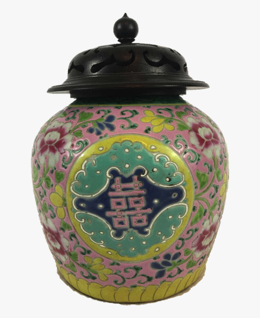 Qing Dynasty 19th Chinese Jar, Polychrome, Porcelain - Porcelain, HD Png Download, Free Download