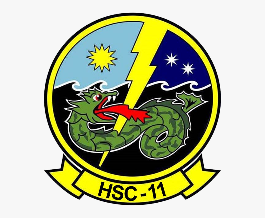 Helicopter Sea Combat Squadron 11 Insignia 2016 - Hsc 11 Dragonslayers, HD Png Download, Free Download