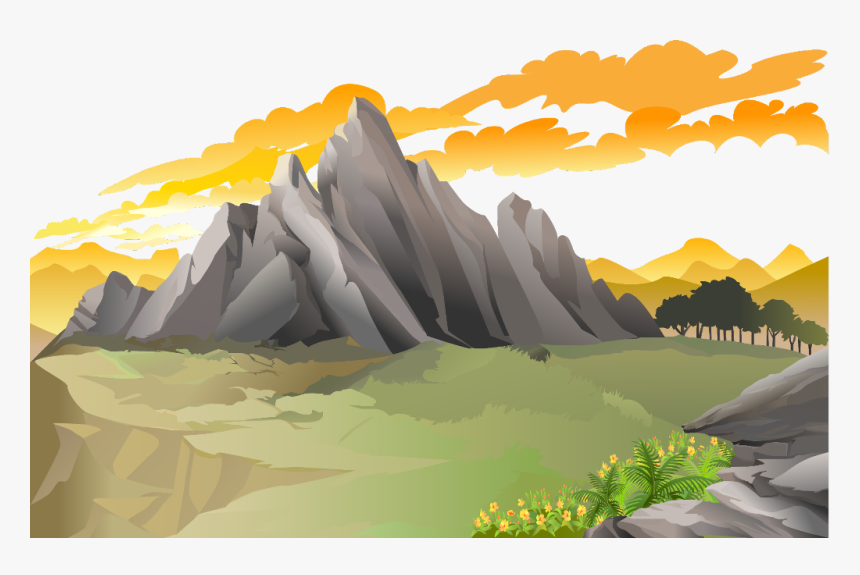 #moutain #forest #view #beautiful #dag #freetoedit - Mountain Art Vector Png, Transparent Png, Free Download