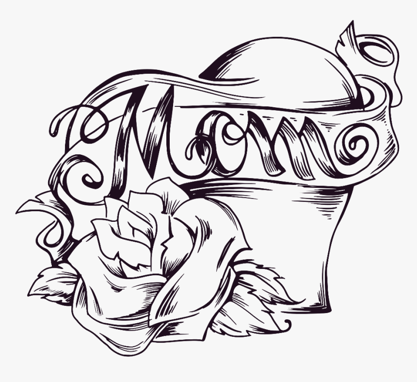 #love #mom #tattoo - Sketch, HD Png Download, Free Download