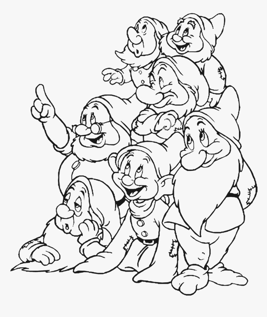 Snow White And The - Snow White And The Seven Dwarfs Drawing, HD Png Download, Free Download