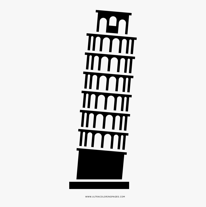 Leaning Tower Of Pisa Coloring Page - Leaning Tower Of Pisa Icon, HD Png Download, Free Download