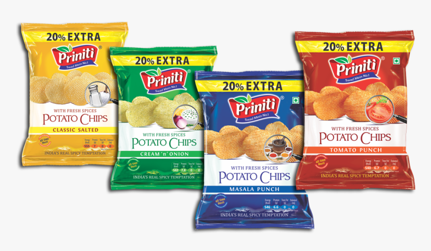 Potato Chips Classic Salted - Priniti All Food Product, HD Png Download, Free Download