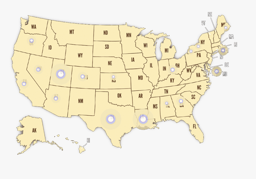 Home-map - United States Reservation Map, HD Png Download, Free Download