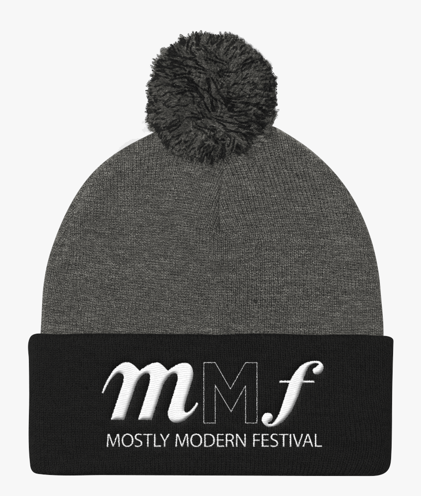 Mmf Logo White Transparent 01 Mockup Front Dark Heather - Knit Cap, HD Png Download, Free Download