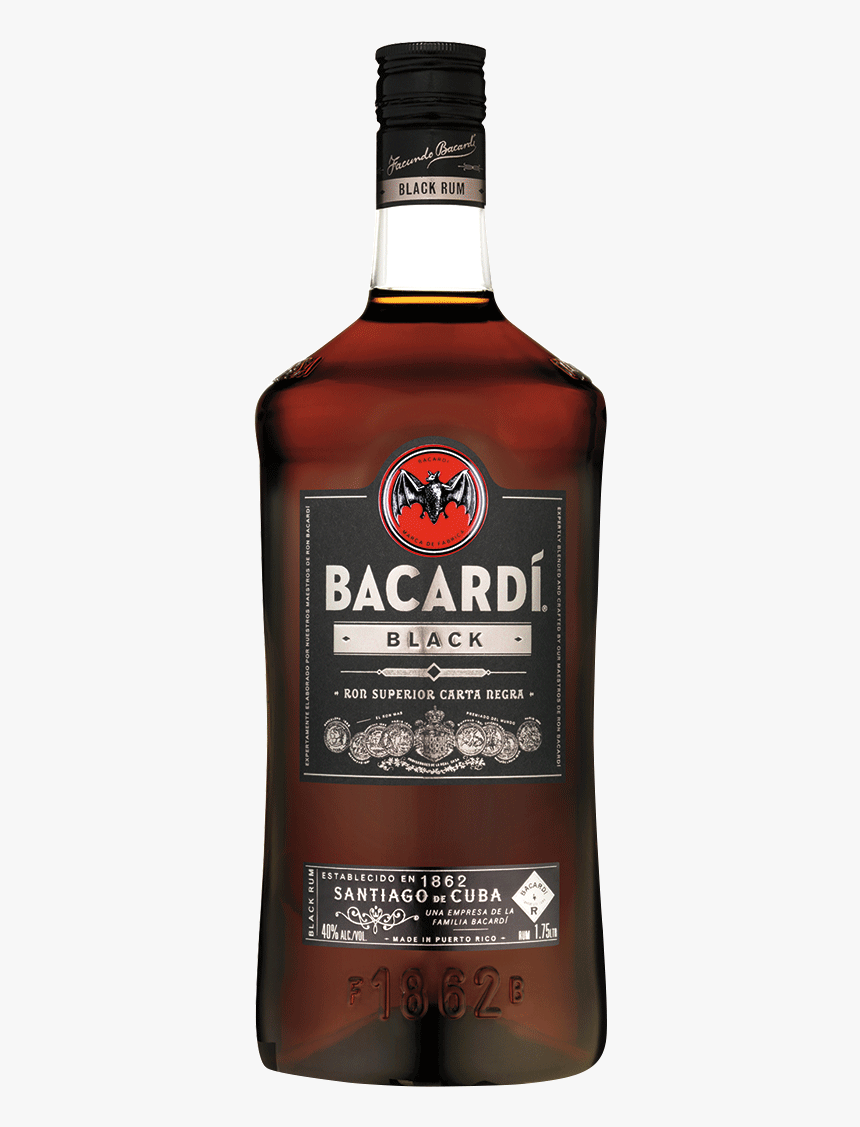 Bacardi Black - Barcardi Black Rum 1.75, HD Png Download, Free Download