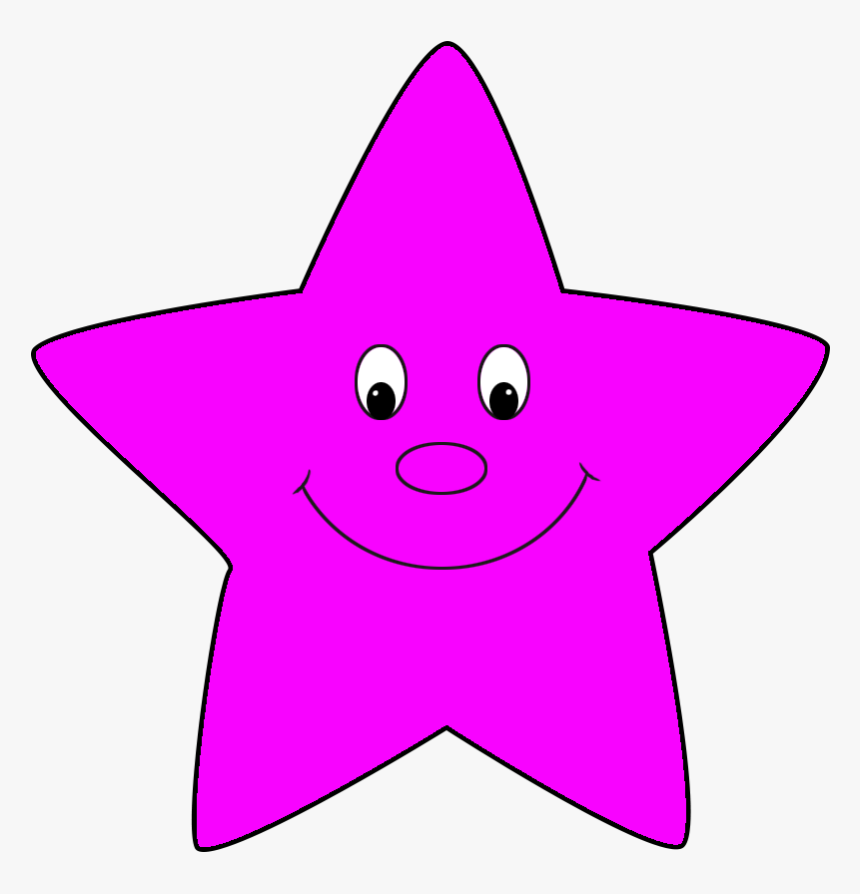 Pink Cartoon Star Clip Art - Cartoon Star Shape, HD Png Download, Free Download