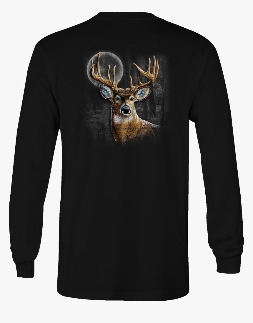 Long Sleeve Tshirt Whitetail Deer Antlers Shirt For - T-shirt, HD Png Download, Free Download