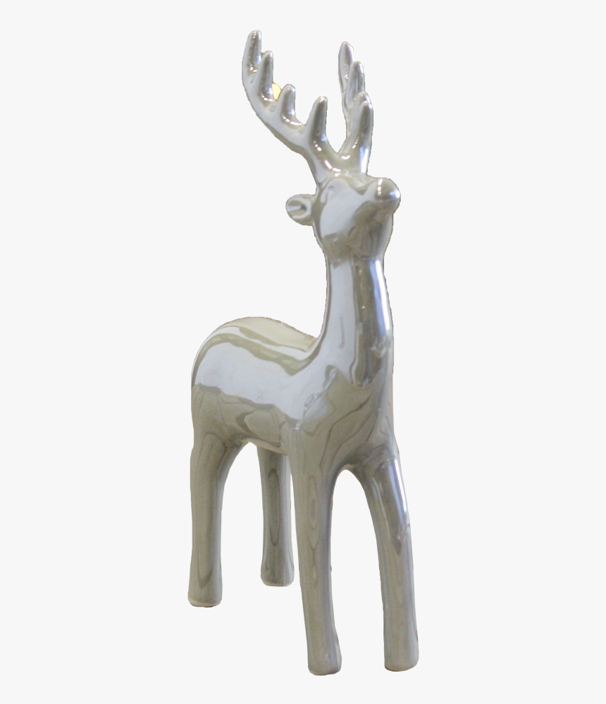 Deer Standing, Grey, - Statue, HD Png Download, Free Download