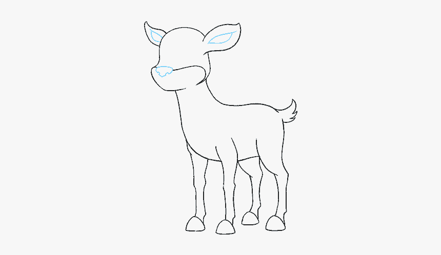 How To Draw Cartoon Reindeer - Kawaii Dibujos De Rodolfo El Reno Fáciles, HD Png Download, Free Download