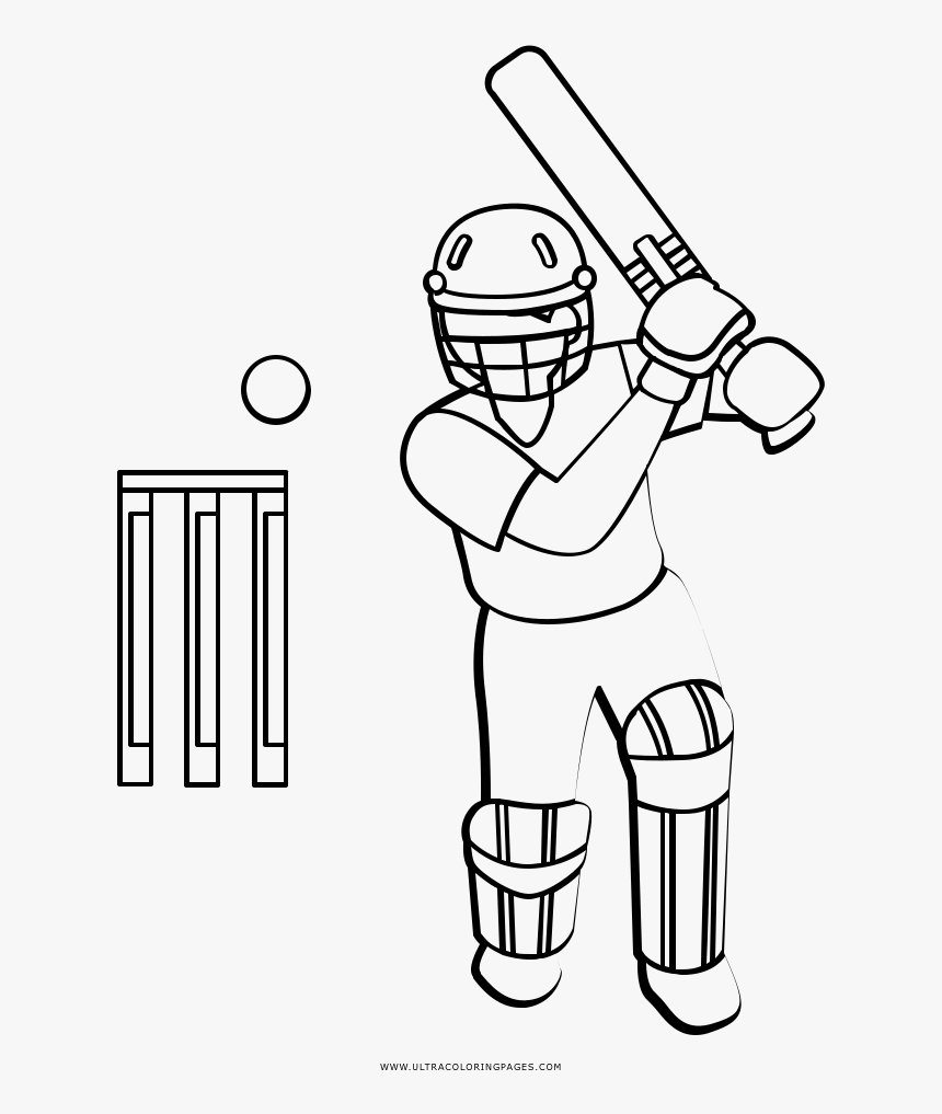 New Coloring Pages Coloring Pages Of Softball Cricket, HD Png Download, Free Download