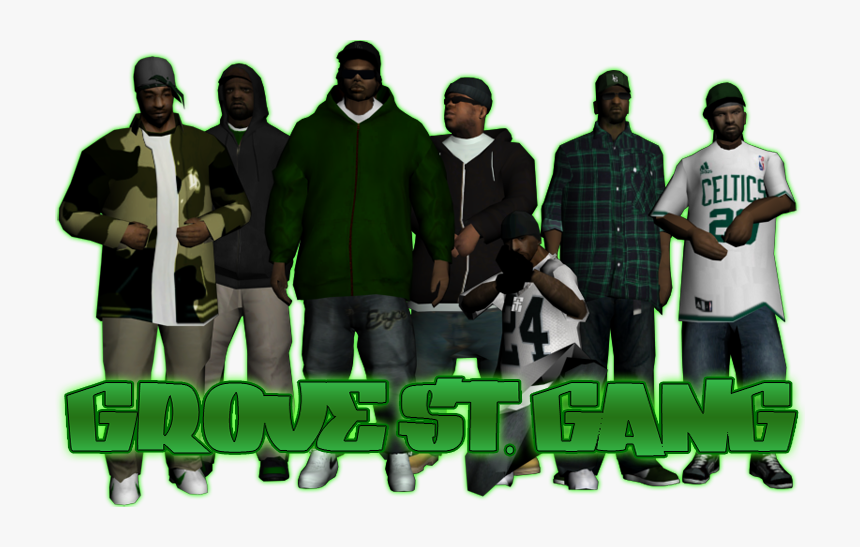 Gta 5 Gang Png - Grove Street Gang, Transparent Png, Free Download
