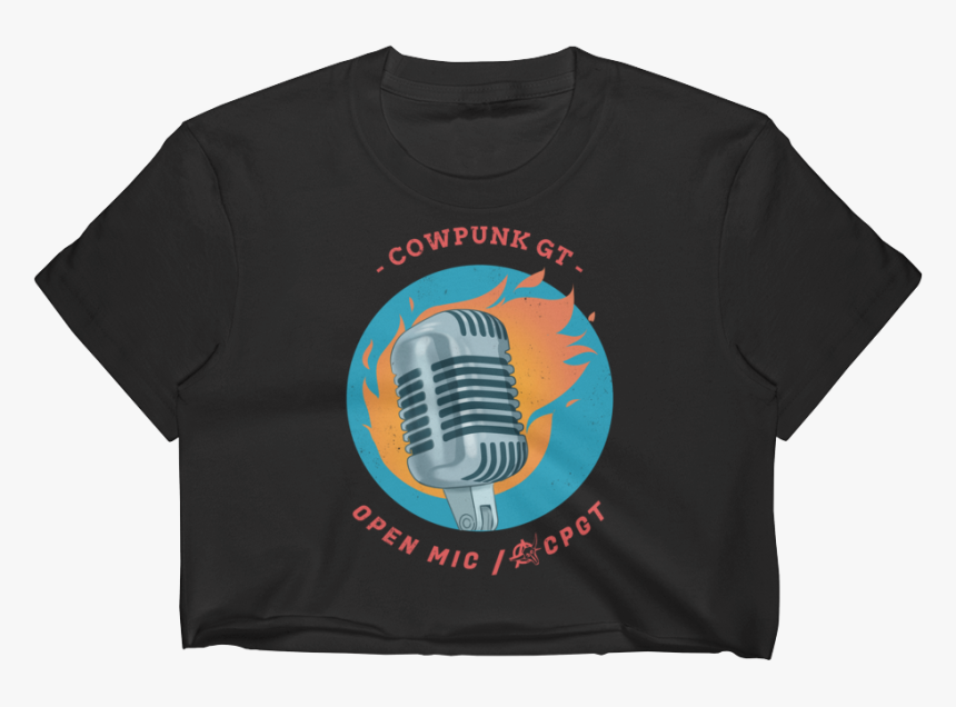 Cowpunk Open Mic Women"s Crop Top In White Or Black - Emblem, HD Png Download, Free Download