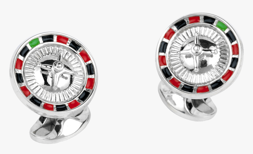 Roulette Wheel Cufflinks - Earrings, HD Png Download, Free Download