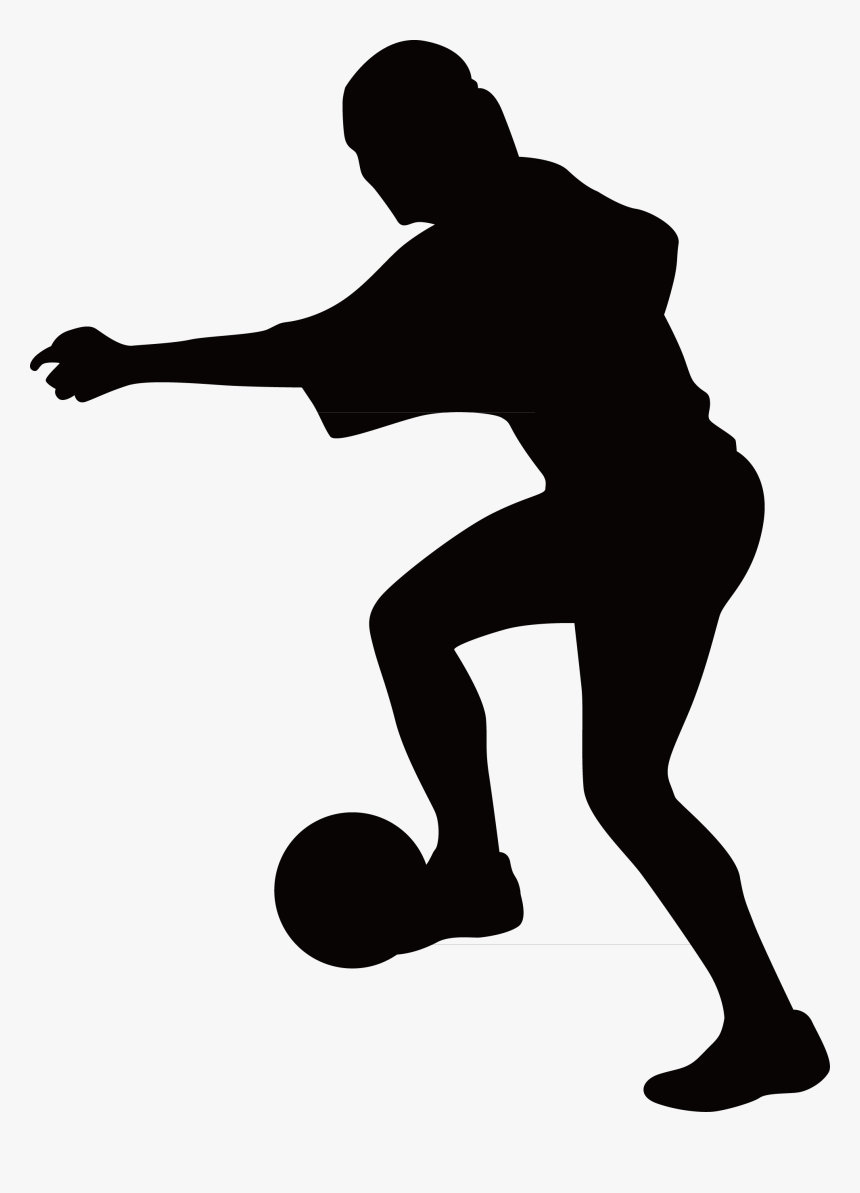 Silhouette Football Player - Silhouette Female Bowling Png, Transparent Png, Free Download