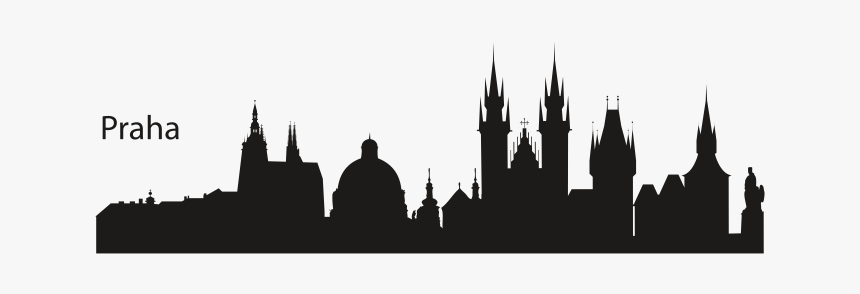 Prague Silhouette Vector Graphics Skyline Clip Art - Prague City Silhouette, HD Png Download, Free Download