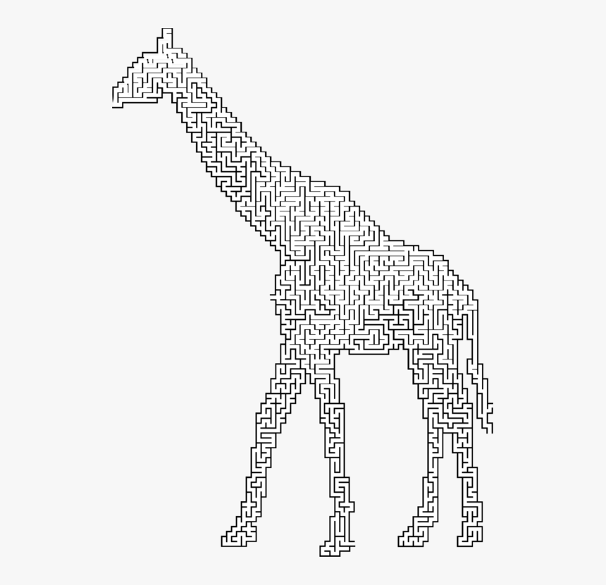 Giraffidae,line Art,wildlife - Giraffe, HD Png Download, Free Download