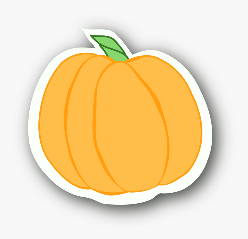 Plant,vegetarian Food,leaf - Pumpkin Sticker Clipart, HD Png Download, Free Download