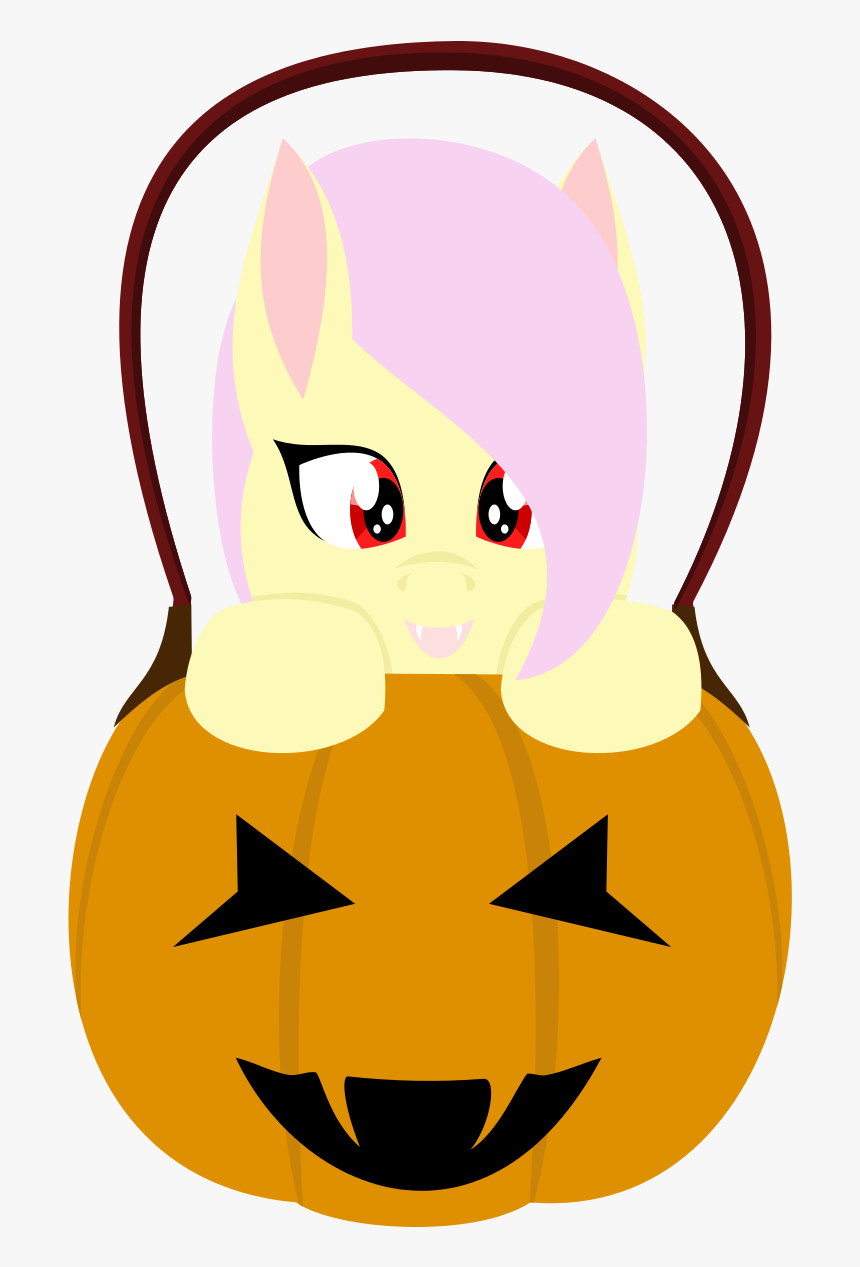 Flutterbat In A Pumpkin Bucket - Cartoon, HD Png Download, Free Download