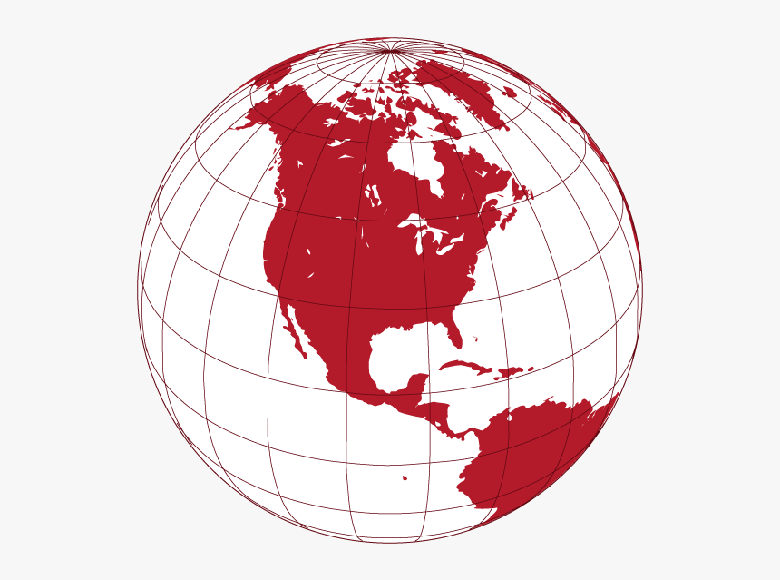 Outline North America Globe, HD Png Download, Free Download