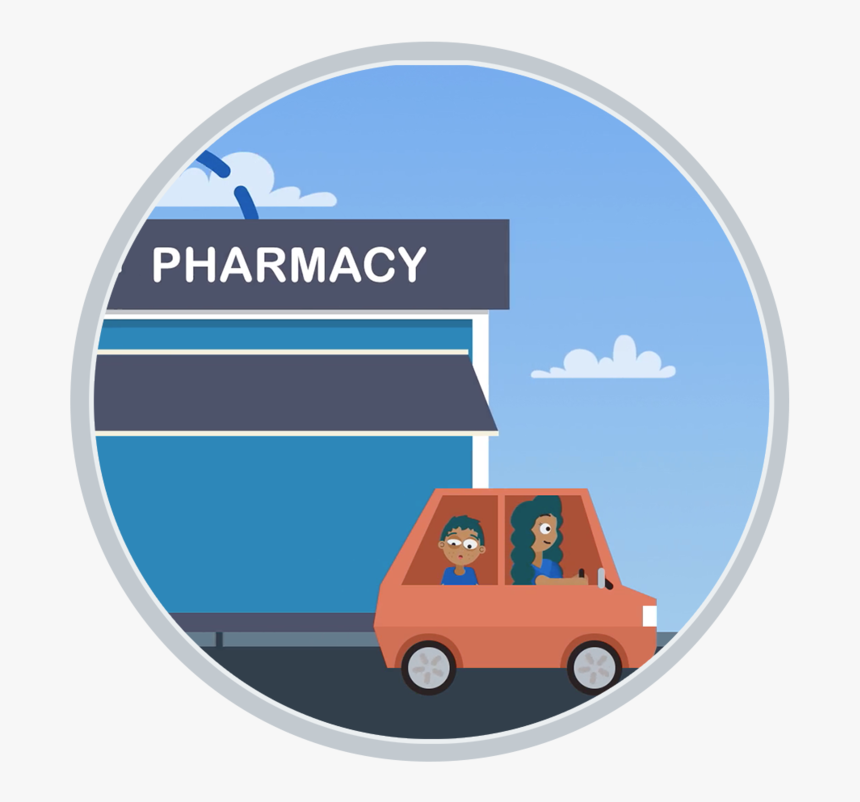 Icon Going Home Pharmacy Child - City Car, HD Png Download, Free Download