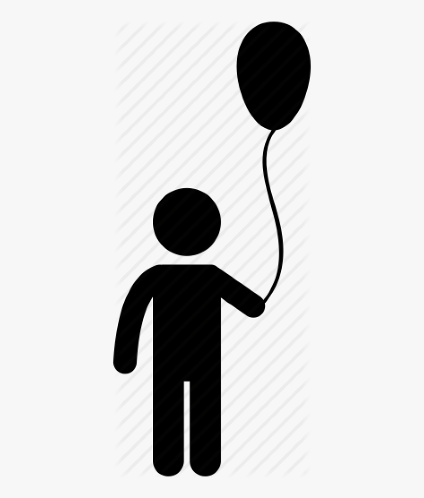 Balloon, Boy, Child, Happy, Holding, Kid, Toddler Icon - Child Balloon Icon, HD Png Download, Free Download