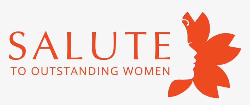 Salute To Outstanding Women Logo With Flower, Orange - Salute To Women, HD Png Download, Free Download