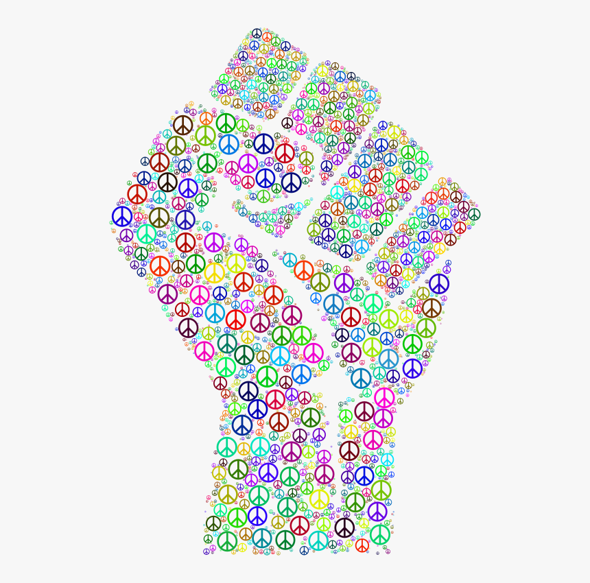 Colorful Fist Of Peace - Peace Fist, HD Png Download, Free Download