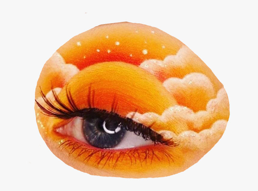 #vintage #aesthetic #png #filler #eye #orange #freetoedit - Eyeshadow Looks Artsy, Transparent Png, Free Download