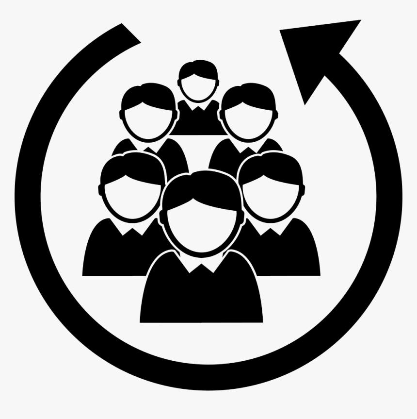 Staff People Group In A Circular Arrow Comments - Data Icon, HD Png Download, Free Download