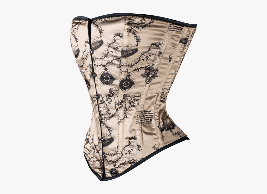 Antique Map Overbust Corset, HD Png Download, Free Download