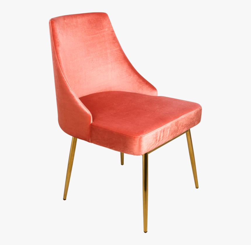 Harlow Accent Chair Salmon Pink2 - Chair, HD Png Download, Free Download