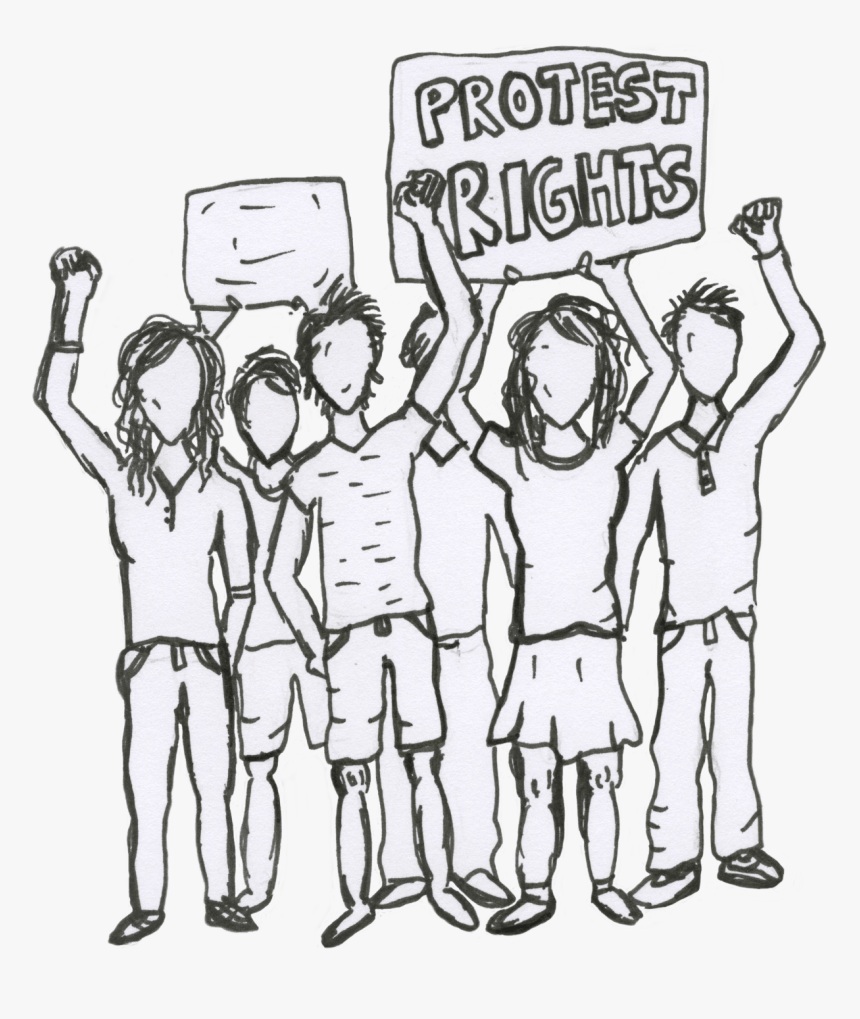 Human Rights Protest Cartoon, HD Png Download, Free Download