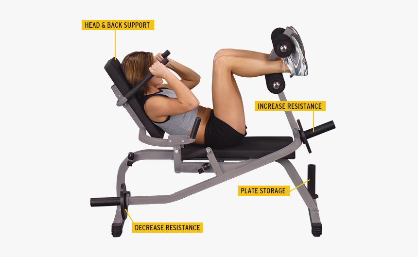 Gab100 Features - Horizontal Ab Crunch Bench, HD Png Download, Free Download