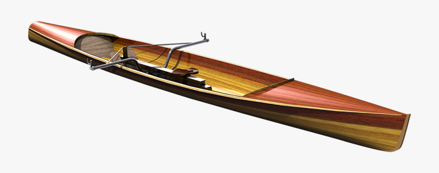 Wood Strip Noank Pulling Boat Sliding Seat Rowing Craft - Sea Kayak, HD Png Download, Free Download