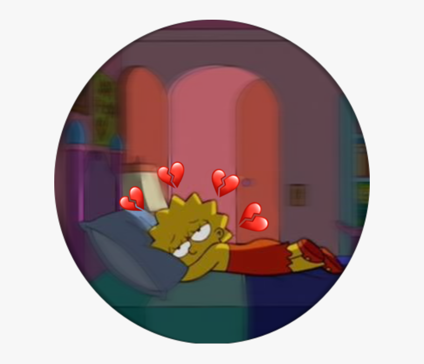 Sad Lisa Simpsons Corazones Lol Sad Lisa Hd Png Download Kindpng 