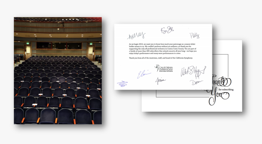 Example Of Subscriber Appreciation Cards, Signed By - Auditorium, HD Png Download, Free Download