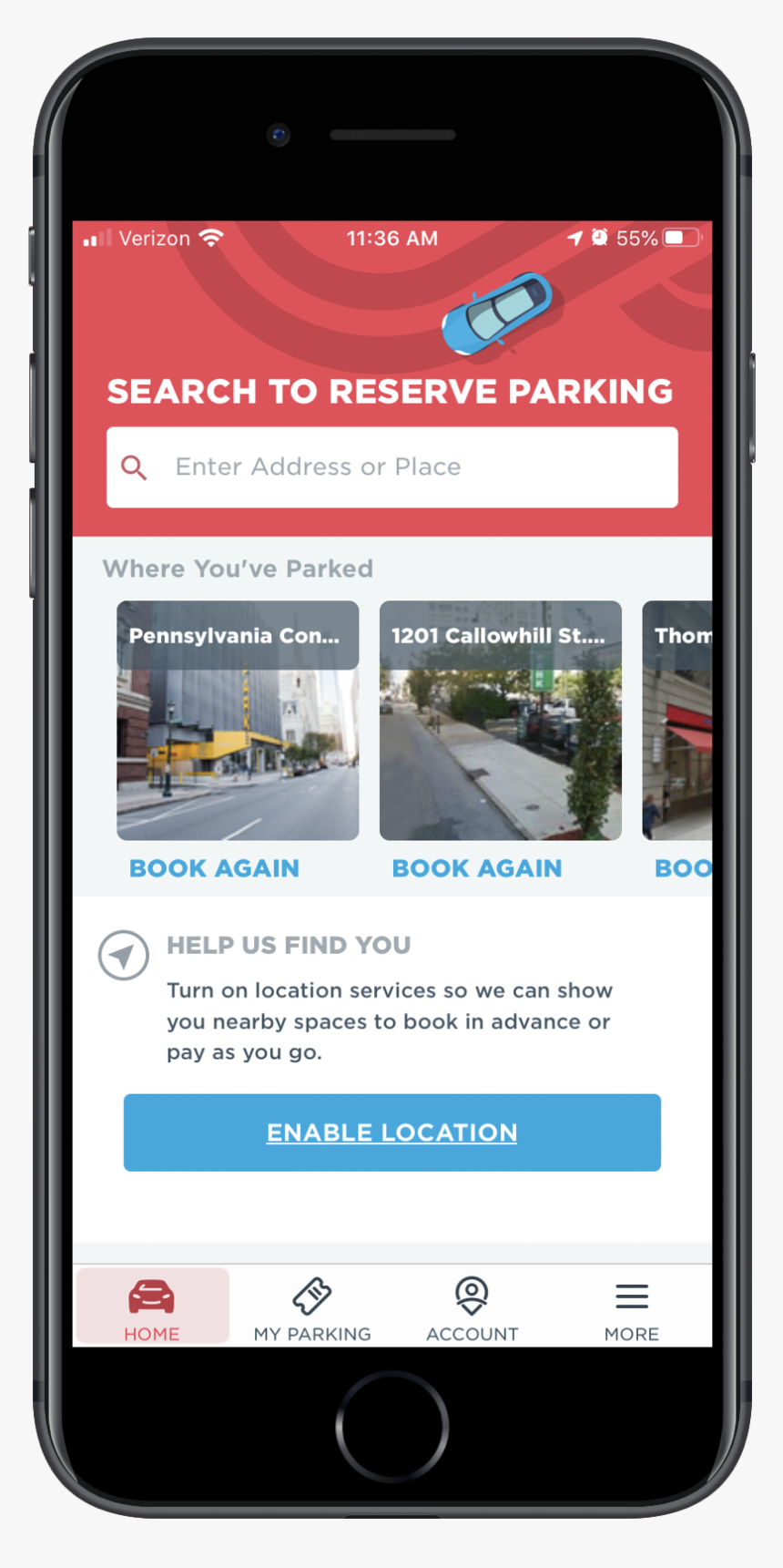 Parkwhiz Location Tracking Request - Iphone, HD Png Download, Free Download