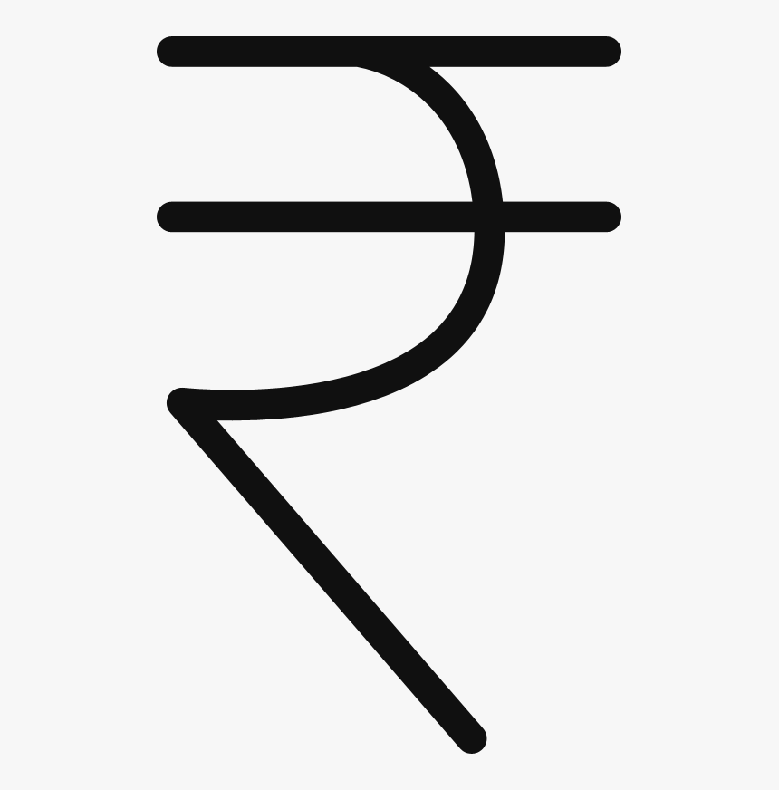 Outline Picture Of Rupee Symbol , Png Download - Black Rupee Icon Png, Transparent Png, Free Download