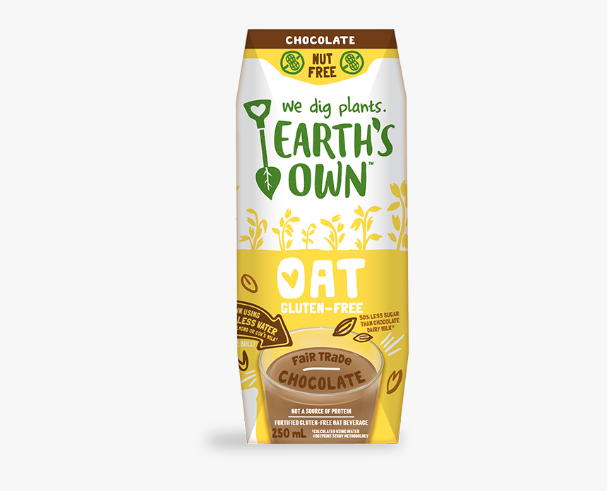 Take This Nut Free Chocolate Oat Milk To Go - Earth's Own Chocolate Oat Milk, HD Png Download, Free Download