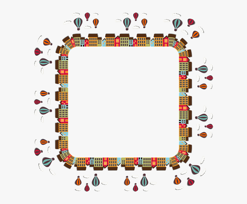 Hot Air Balloon Frame Png, Transparent Png, Free Download