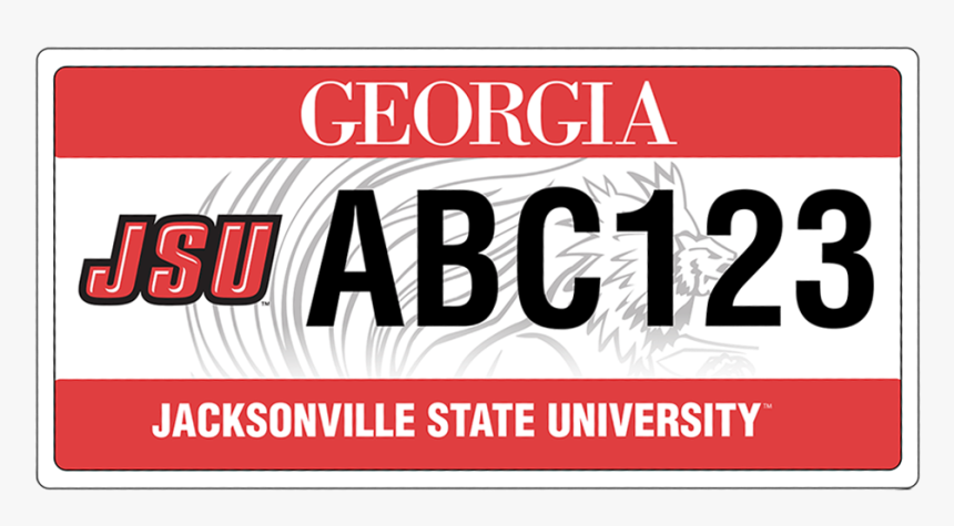 Georgia Vanity Plate - Jacksonville State University, HD Png Download, Free Download