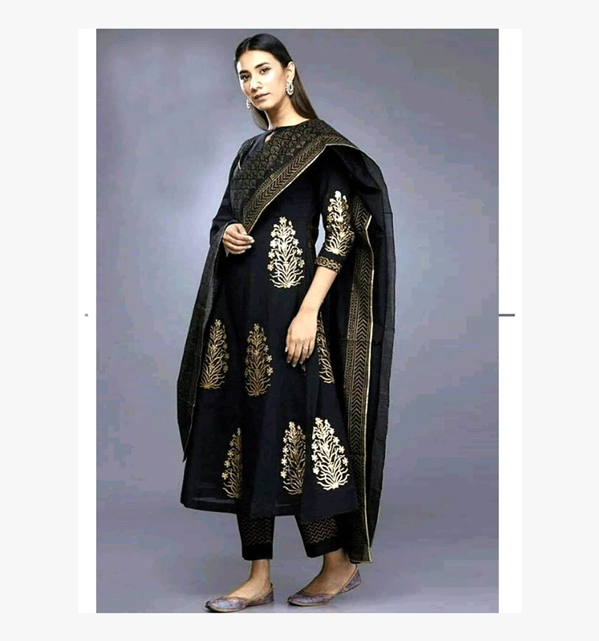 Thumb - Block Printed Chanderi Suit, HD Png Download, Free Download