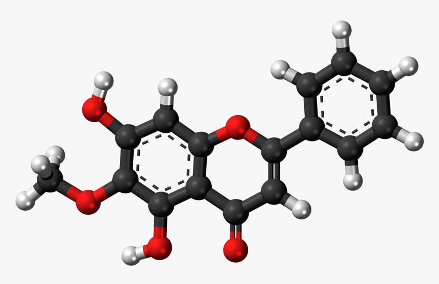 Oroxylin A Molecule Ball - Flavonoid Png, Transparent Png, Free Download