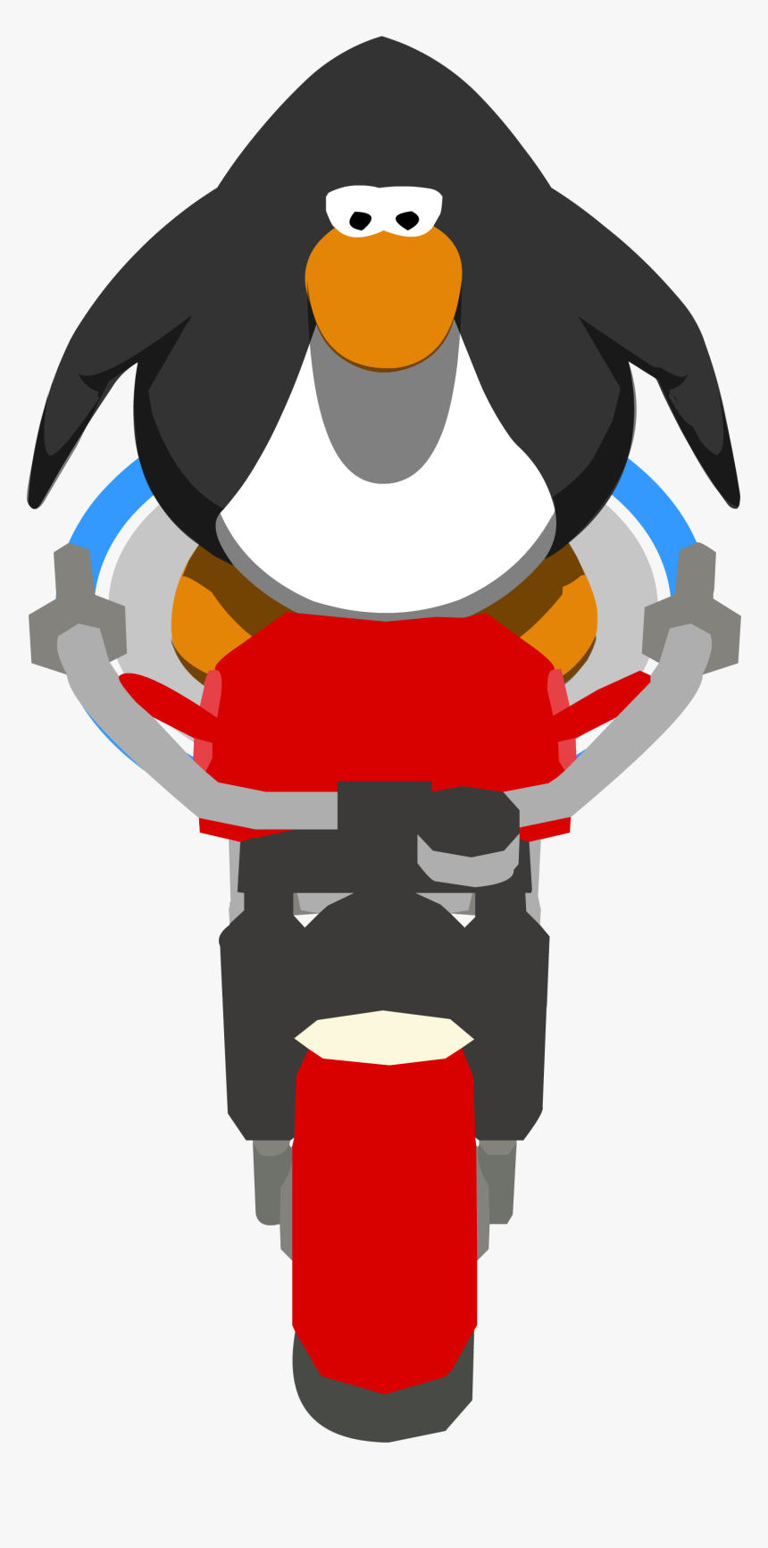 Red Motorbike In-game Front - Club Penguin Penguin Sprite, HD Png Download, Free Download