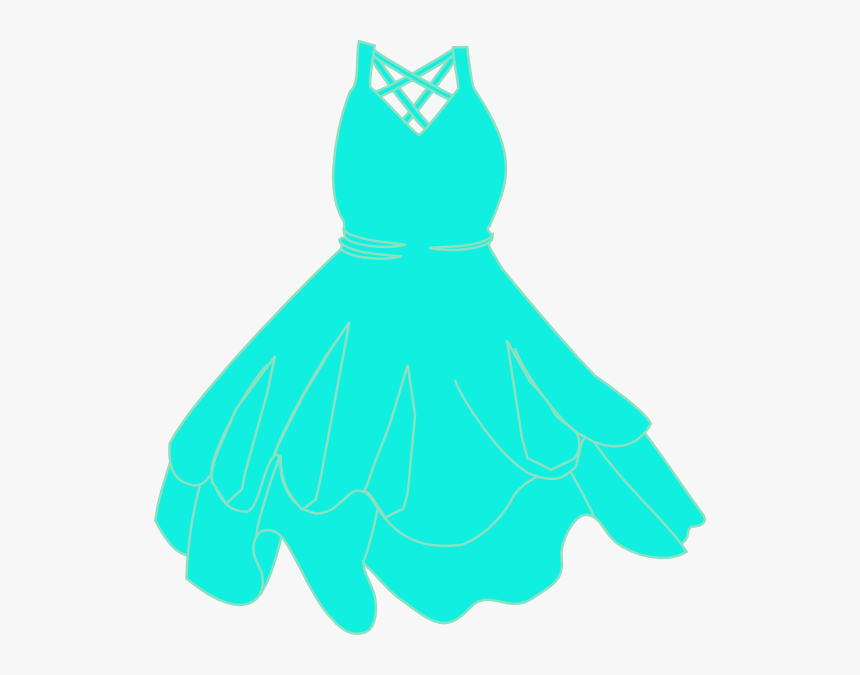 Blue Ish Dress Svg Clip Arts - Black Dress Clip Art, HD Png Download, Free Download